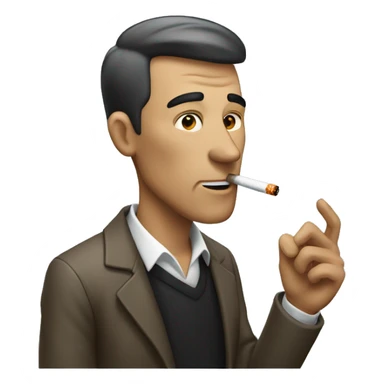 A man smoking a cigarette  sticker