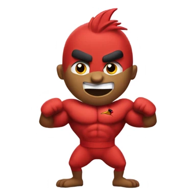 Cardinal flexing muscles sticker