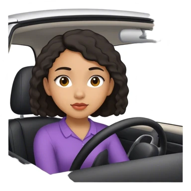 Mixed girl in car sticker