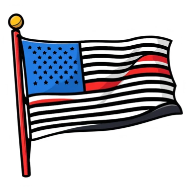 American flag patriotic sticker
