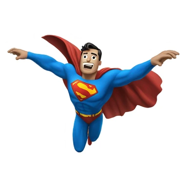 Superman flying sticker
