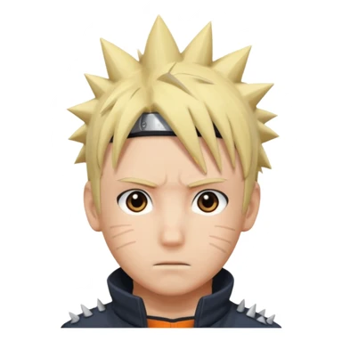 a boy with naruto hair sticker