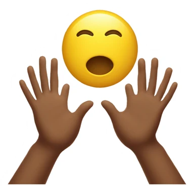 a yellow emoji face holding his hands open for dua sticker