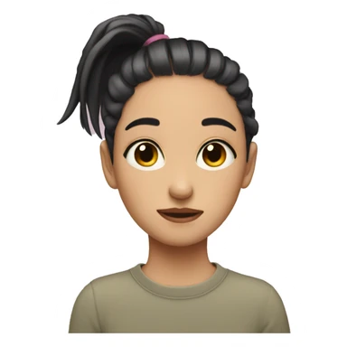 Lofi beats girl ponytail sticker