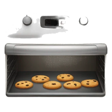 Beige oven with cookies sticker