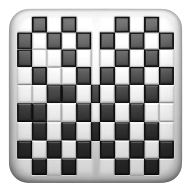 gray square with a checkered pattern sticker