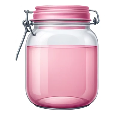 Pink tinted empty jar sticker