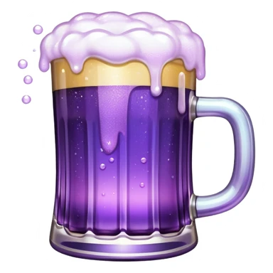 glitter cian and purple beer
 sticker
