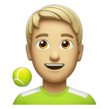 Face tennis ball  sticker