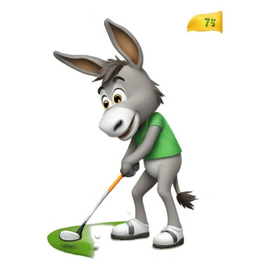 Donkeys playing golf  sticker