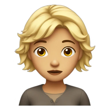 Disappointed girl sticker