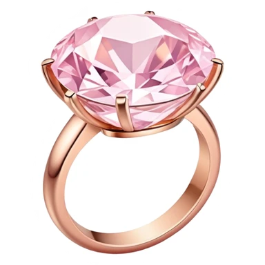 Romantic valentines Pastel pink and rose gold Diamond ring sticker