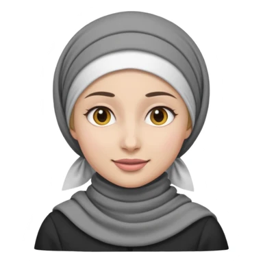 make her into emoji greyscale with tichel sticker