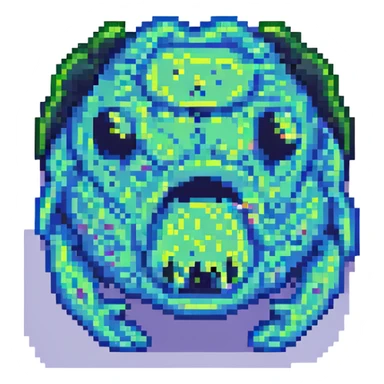 slime monster pixel art sticker
