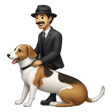 jew on a dog sticker