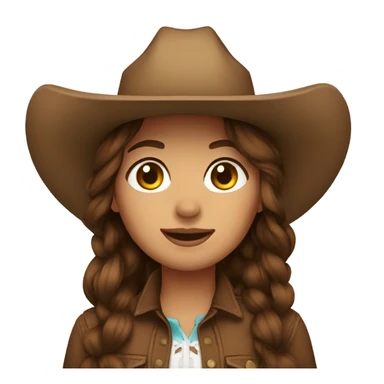Cowgirl brown hair from Argentina sticker