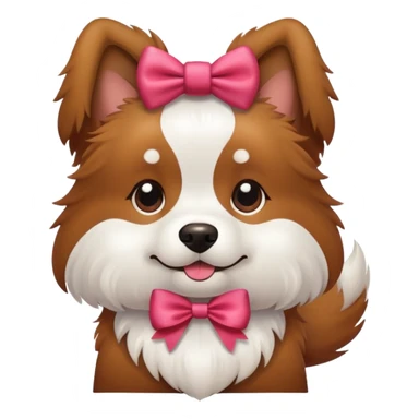 Perro con un lazo sticker