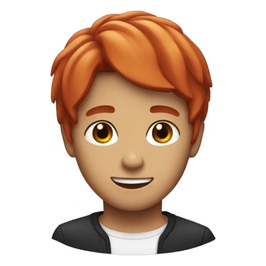 Jin with red hair  sticker