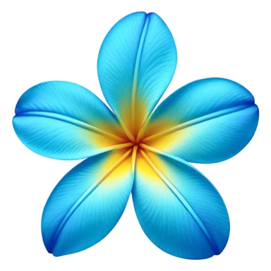 neon royal blue and cyan plumeria (no yellow) sticker