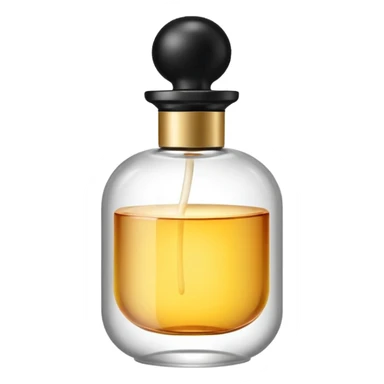 parfume in white bottle sticker