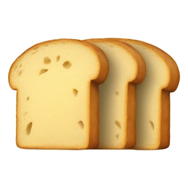 Two plain bread slices stacked sticker