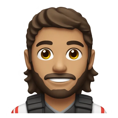 Brunette man with brown eyes riding a dirt bike sticker