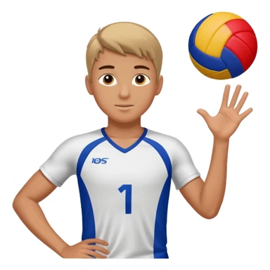 volleyball player boy sticker