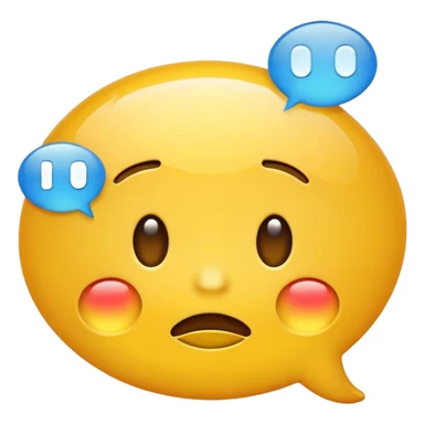 confused emoji in chat bubbles sticker