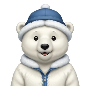 polar bar with hat sticker