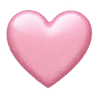 Pastel pink heart with glitter sticker