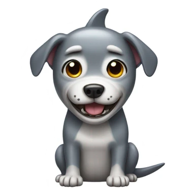 Dog in shark costume sticker