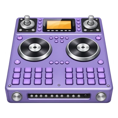 a lavender colored dj deck sticker