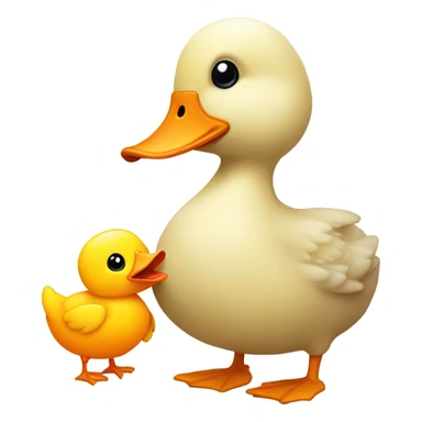 Yellow Duck eating cookie sticker