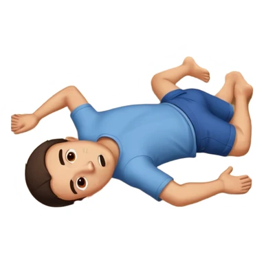 a man lying on the floor who has just fallen sticker