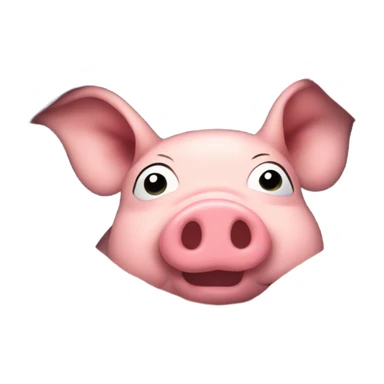 Pig with blanket sticker