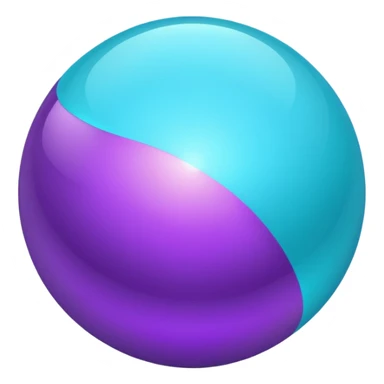 glitter purpel cian little ball sticker