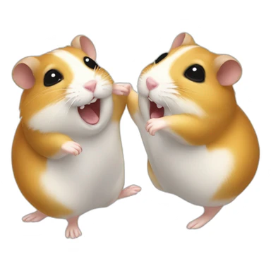 Two hamsters having a dance party sticker
