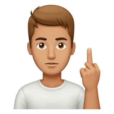 guy with middle finger  sticker