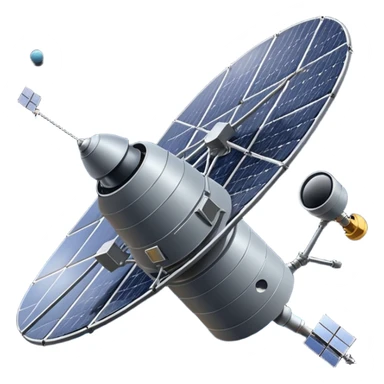 communication space satellite sticker