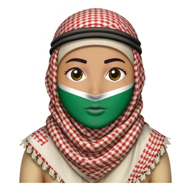 Brazil flag keffiyeh palestine sticker