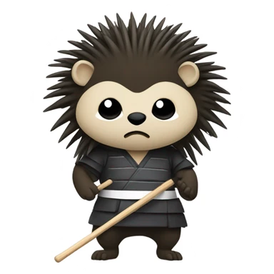 porcupine with a kendo stick sticker