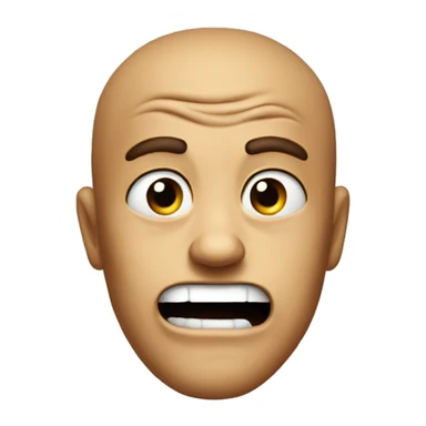 Insane unhinged face sticker