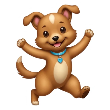 A dancing dog sticker