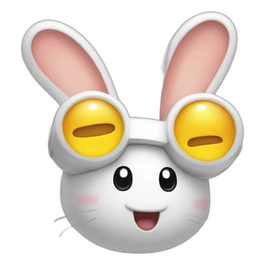 Rabbid and sun sticker