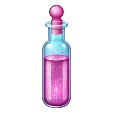 fill the vial with pink glitter sticker
