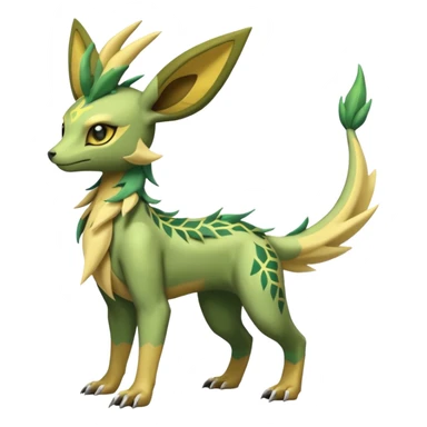 Leafeon-Salandit-Electrike-Zeraora-Fakémon-hybrid-creature (full body)  sticker