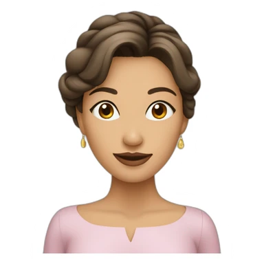 mujer cabello largo elegante piel triqgueña. sticker