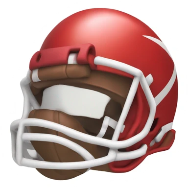 red football helmet side view sticker