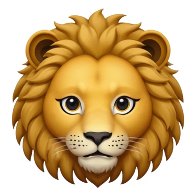 lion face emoji dot eyes, solid black , no iris, no Sclera sticker