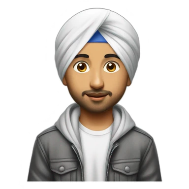 a young sikh boy looking like Diljit Dosanjh sticker